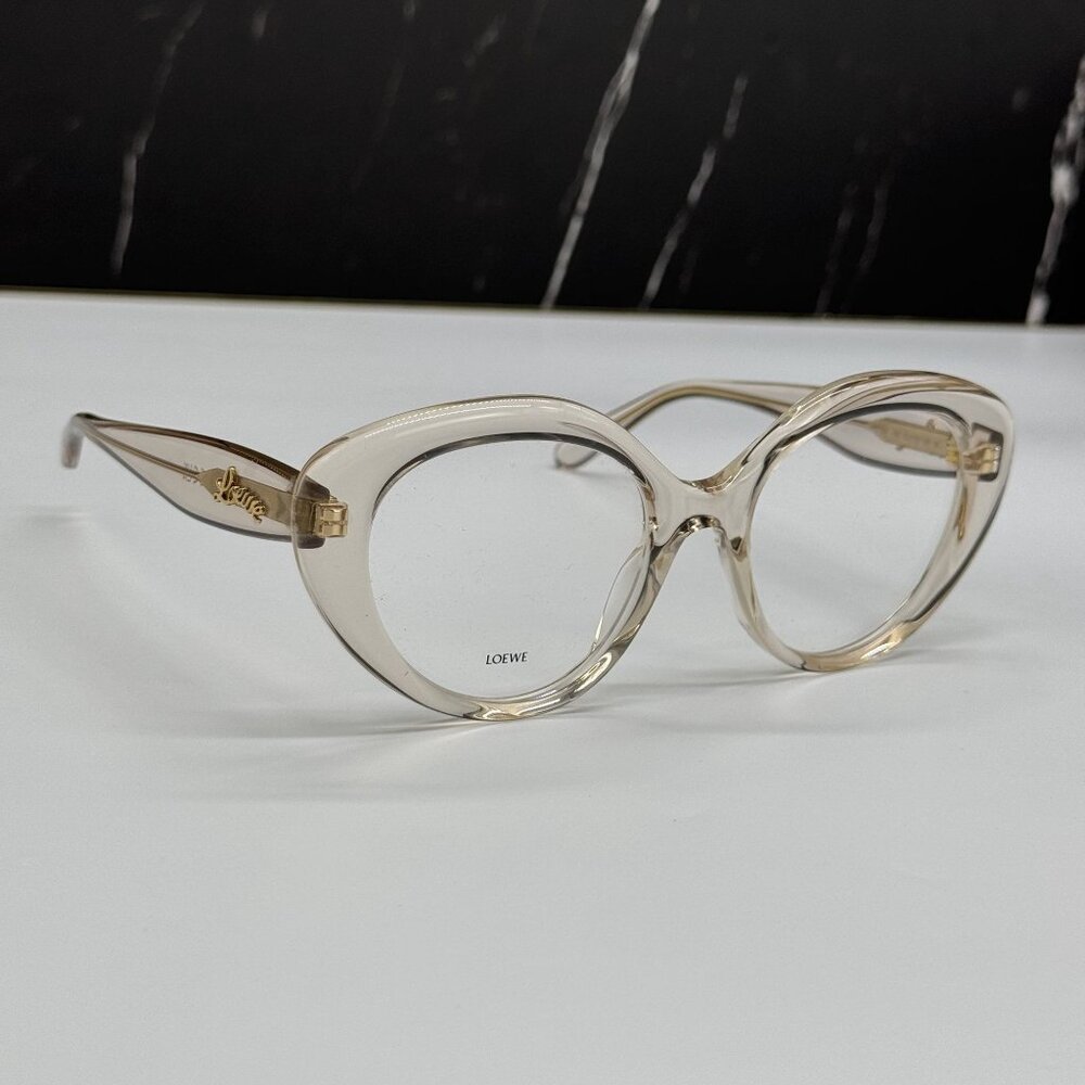 NEW LOEWE LW50088I 057 WOMEN EYEGLASSES TRANSPARENT BEIGE LOEWE EYEWEAR